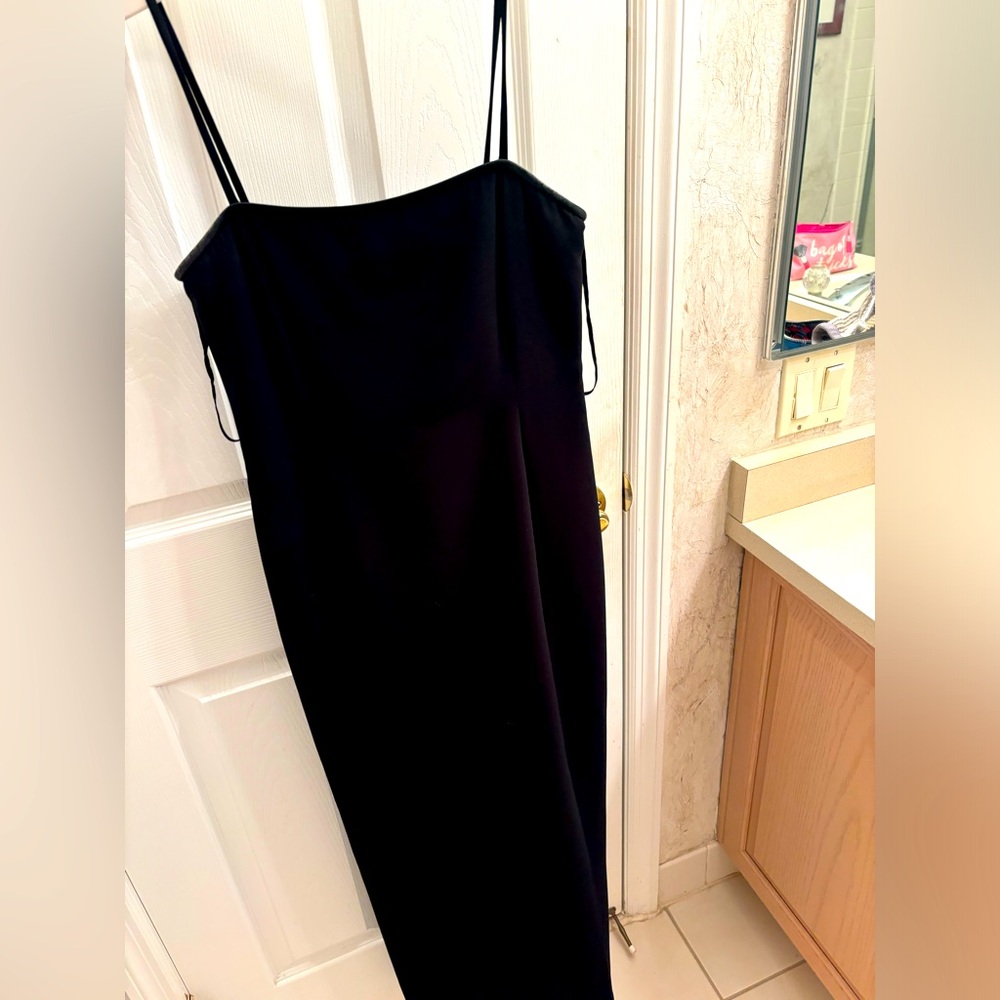 Jones New York black evening gown with bejeweled back